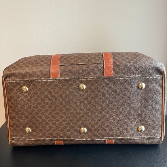 Celine Vintage Macadam Coated Canvas Duffle Bag - Brown - Preowned - Picture 3 of 16